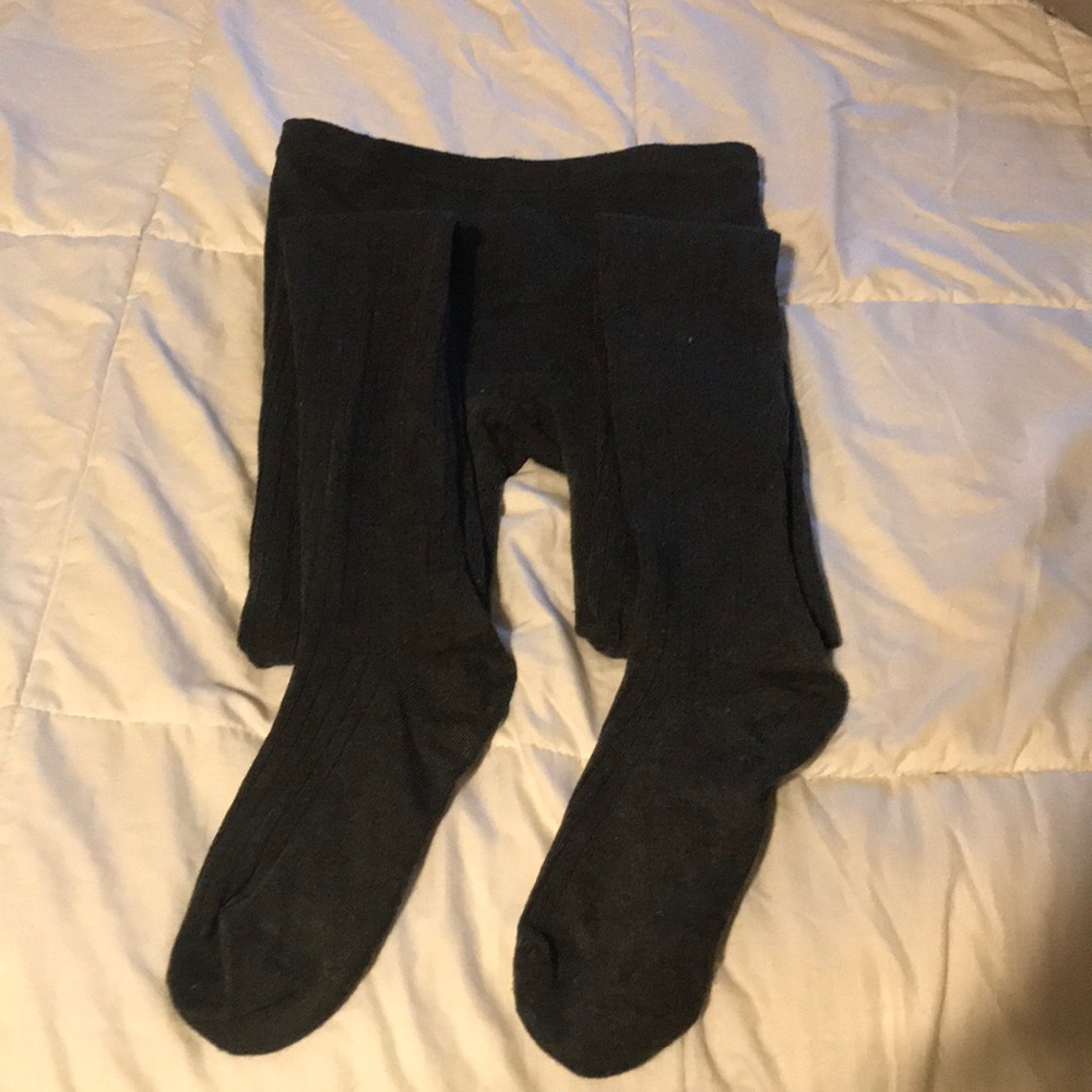Charcoal grey cotton tights